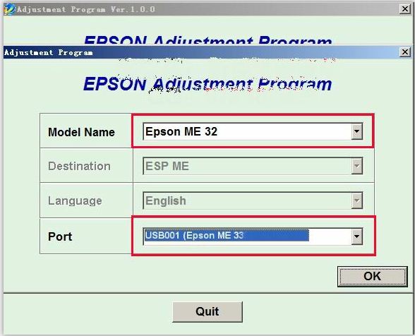 Epson ME 33 ��ӡ�����㹤��