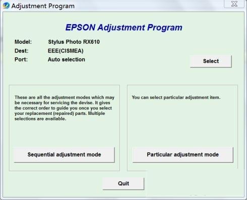 Epson Stylus Photo RX610 ���㹤��