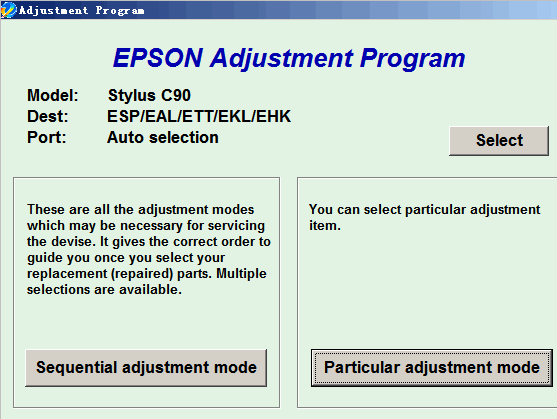 Epson C90��ӡ�����㹤��