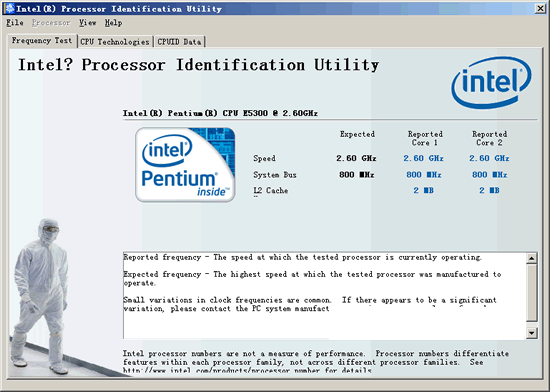 Intel Processor Identification Utility