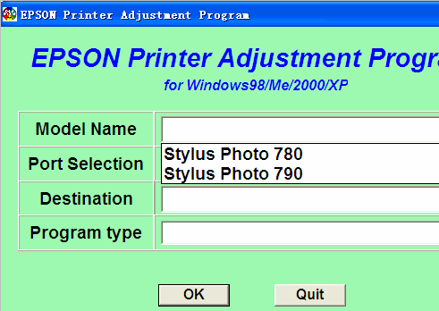EPSON 780/790��ӡ�����㹤��