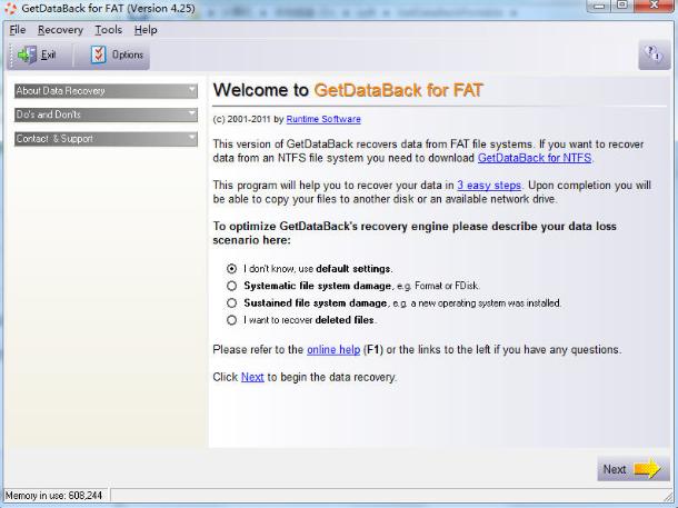 �ָ����·���GetDataBack for FAT