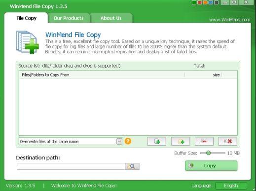 �����ļ������ٶ�WinMend File Copy