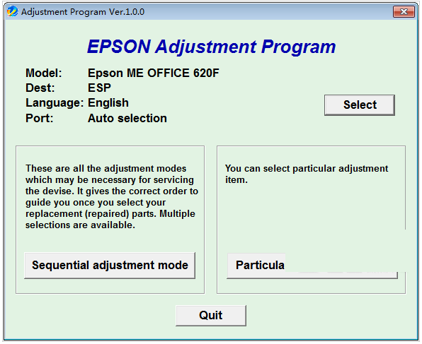 ������Epson ME office 1100 ���㹤��