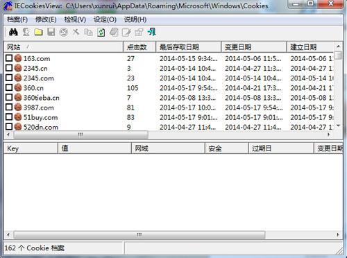 IECookiesView��ʾCookies����
