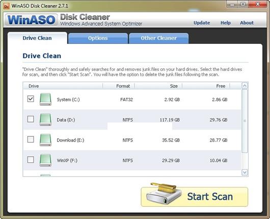 WinASO Disk Cleaner