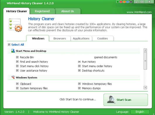 WinMend History Cleaner