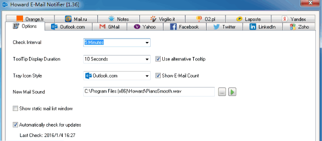 Howard Email Notifier