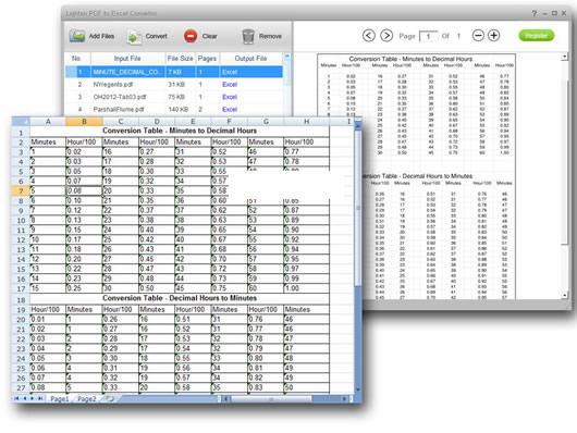 Lighten PDF to Excel Converter