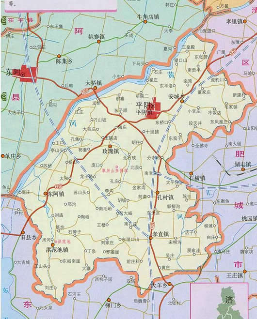平阴县地图全图高清版