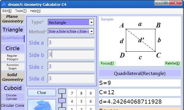 dream7c Geometry Calculator C4
