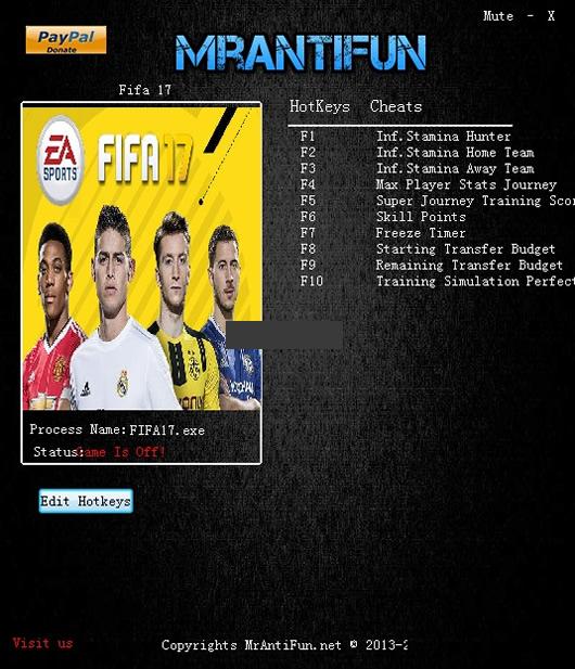 FIFA 17十项修改器