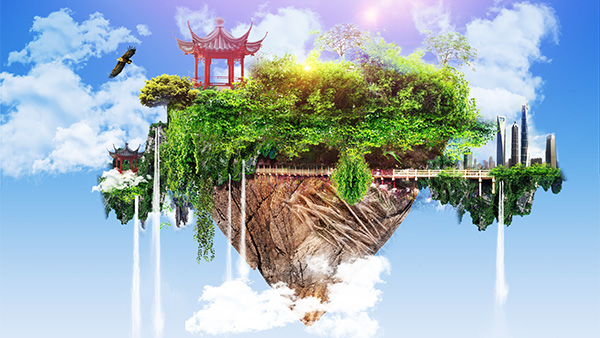 ��������ɽ������Ȼ�羰���psd�ز�