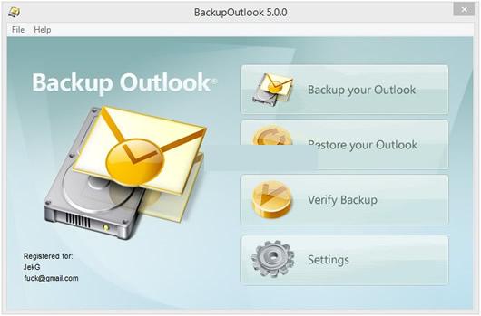 Outlook���ݹ��� Backup Outlook