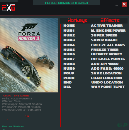 极限竞速地平线3十一项修改器